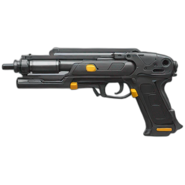 Tri mounted futuristic gun emoji