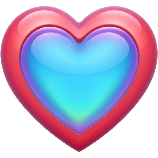 Holographic heart emoji