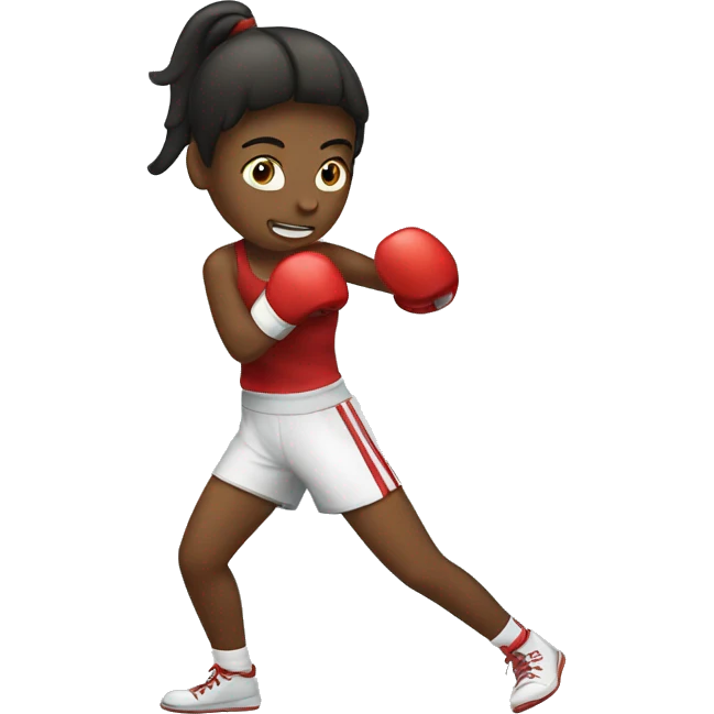 Girl boxing emoji