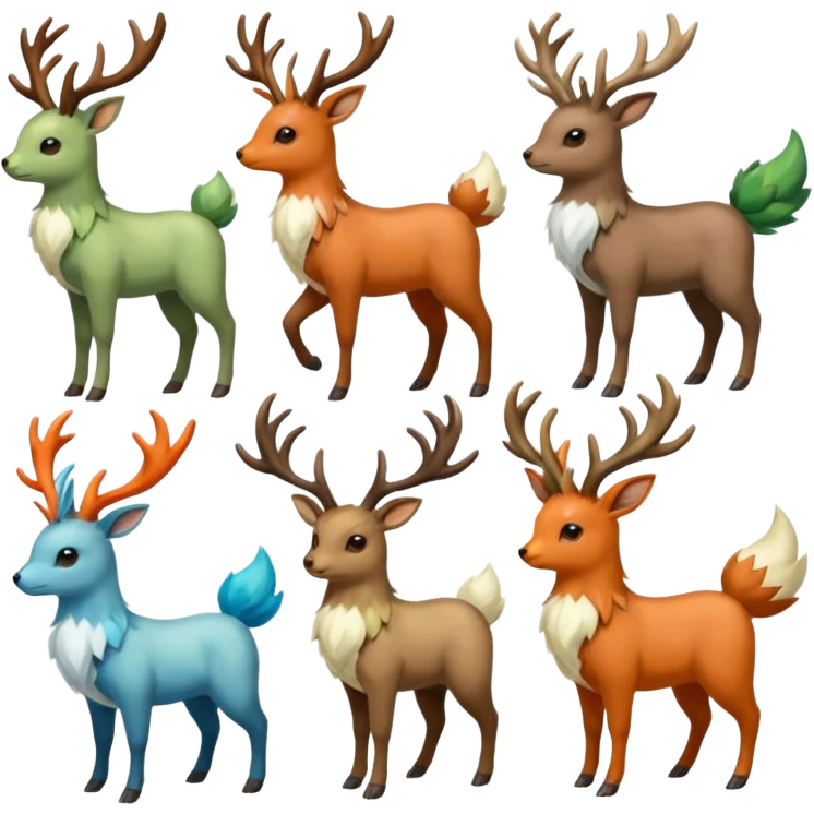 Stantler-Skiddo-Mudbray-Amaura-Flareon-Virizion-fusion  emoji