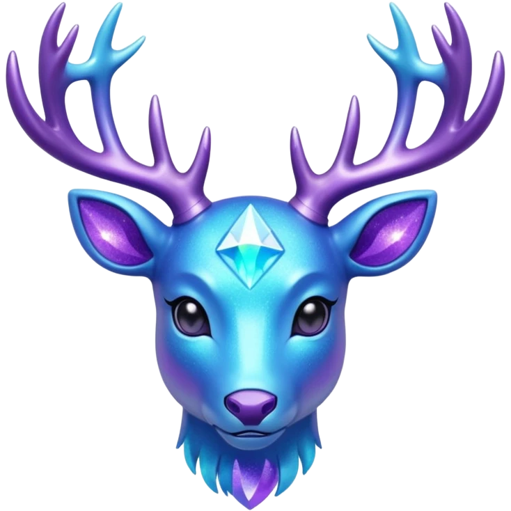glitter purple and cian pokemon crystal deer emoji