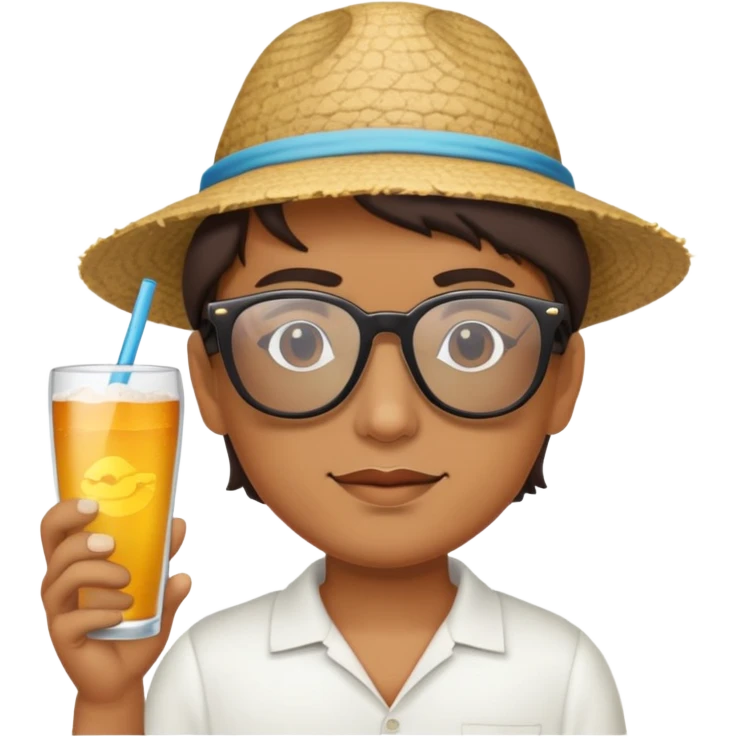 Pif with glasses on a beach with a sub  emoji