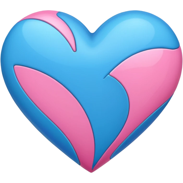 un corazón negro, rosado & azul emoji