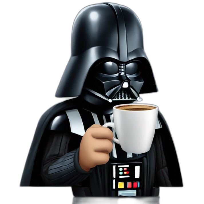 darth vader drinking coffee emoji