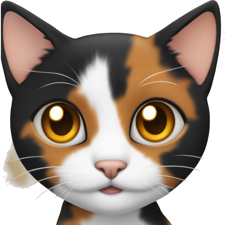 calico cat with more black less orange emoji