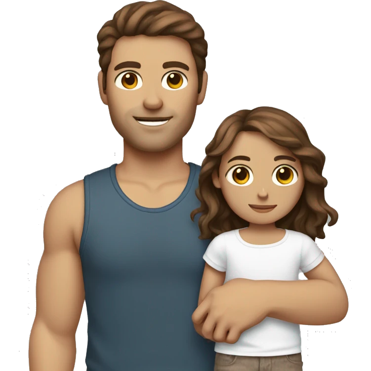 brown hair brown eyes man holding rag doll  emoji