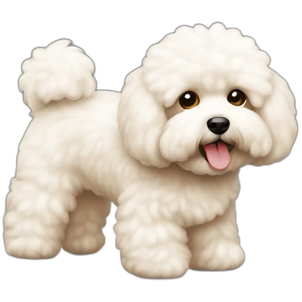 chien caniche bichon couleur abricot emoji