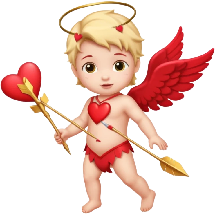 baby cupid with arrow and hearts, for love and obsession  emoji