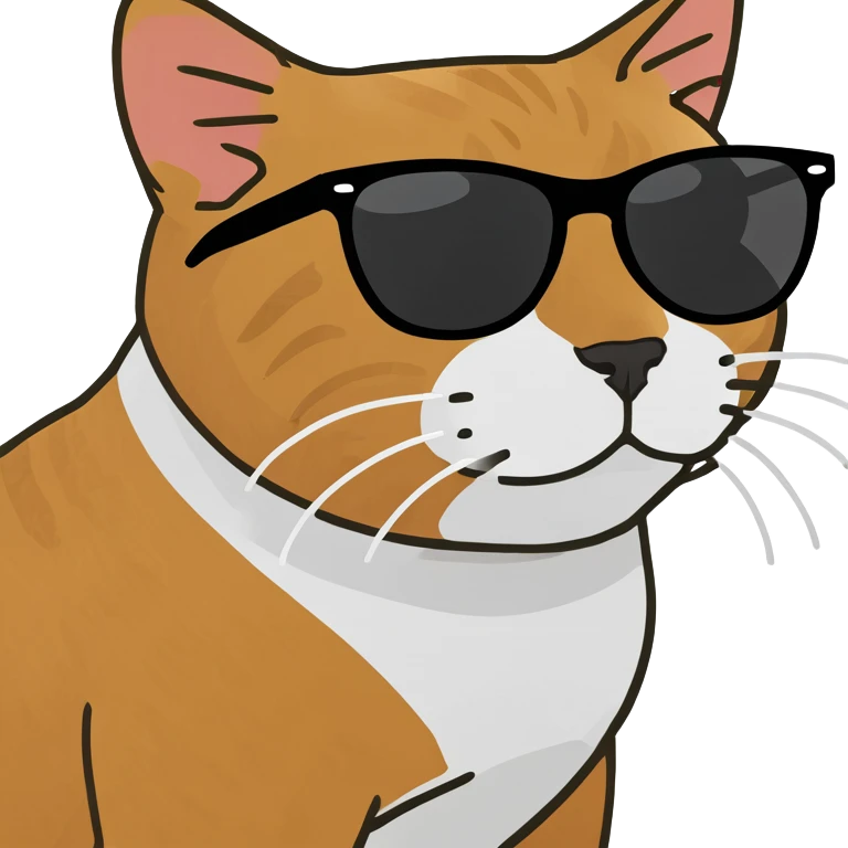 Cat with sunglasses emoji