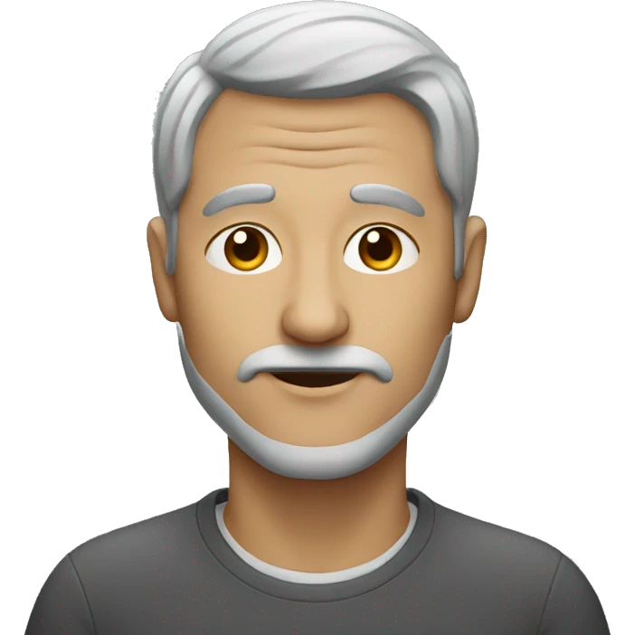 Grey man no nose emoji