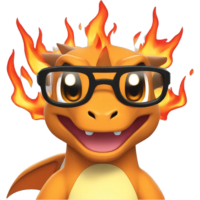 pokemon-charizard-glasses-flames emoji
