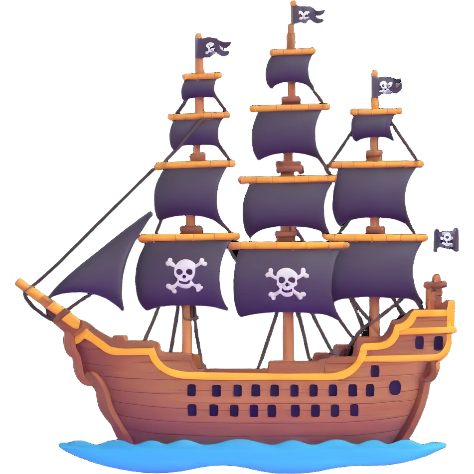 pirate ship emoji