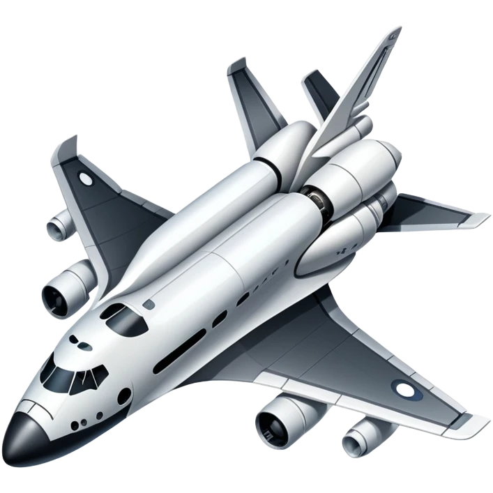 An icon featuring a collage of a space shuttle, a drone, and an airplane, symbolizing aerospace technology. The design includes rocket engines, wings, and flight paths, representing advancements in aviation and space exploration. Transparent background highlights cutting-edge aerospace engineering. emoji