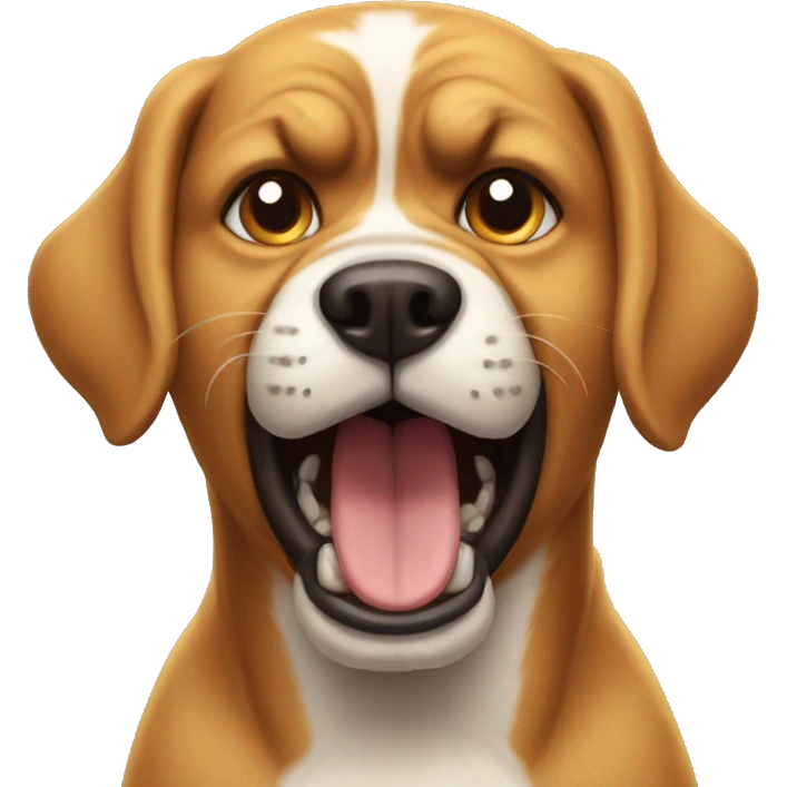 An angry dog emoji