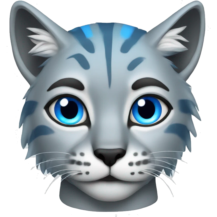 A blue lynx with a laptop emoji