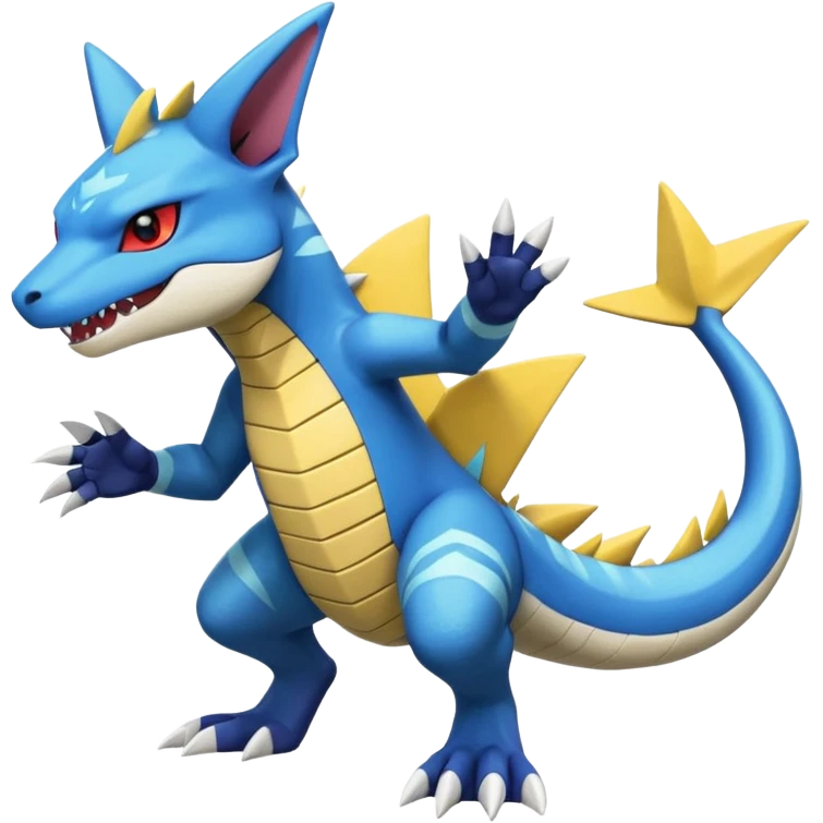 Zeraora-Veemon-Sharpedo-Garchomp-Ampharos-fusion emoji