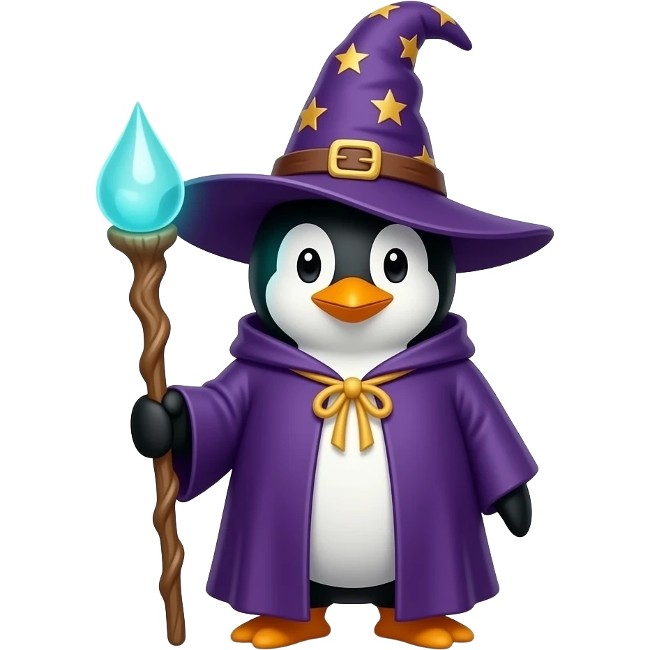 Penguin Wizard emoji