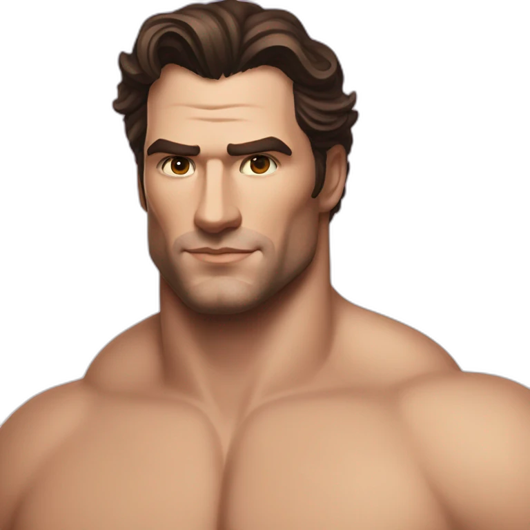 Henry Cavil very buff beach campaign emoji