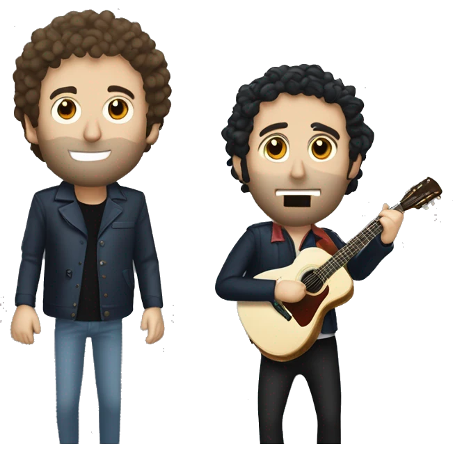 Gustavo Cerati y Jorge Drexler cantando  emoji