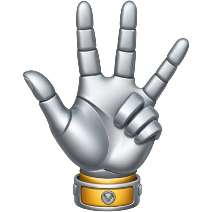 metal hand pointing down emoji