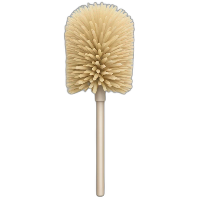 Diagonal Toilet brush beige emoji