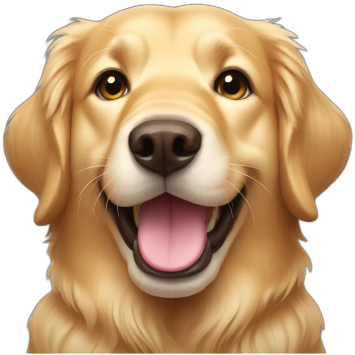golden retriver smiling emoji