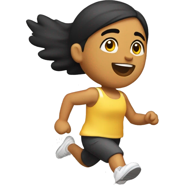 Chica morena corriendo  emoji