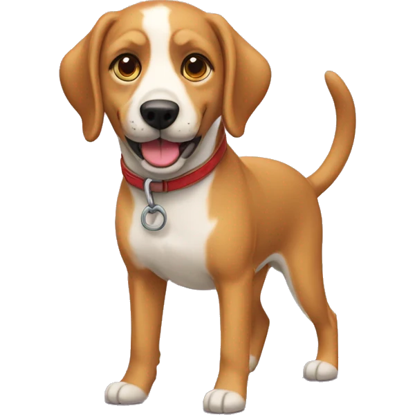 Perro alegre con overol  emoji