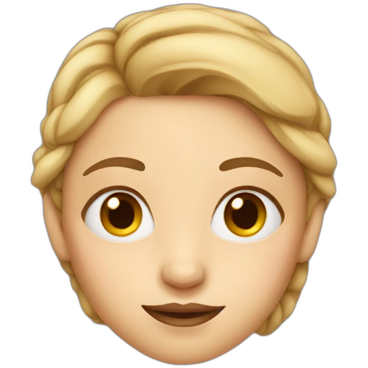 woman with tiny nose emoji