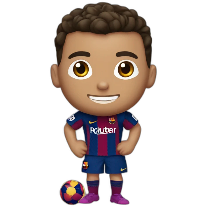 Cristiano Ronaldo avec le maillot du Barça emoji