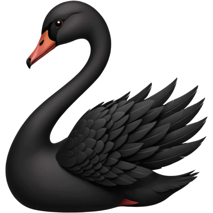 Cisne negro poderoso emoji