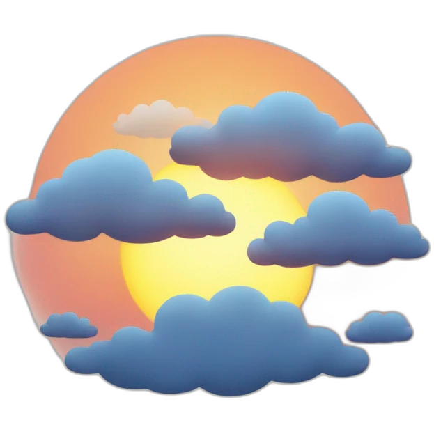 Happy sunset cloud emoji