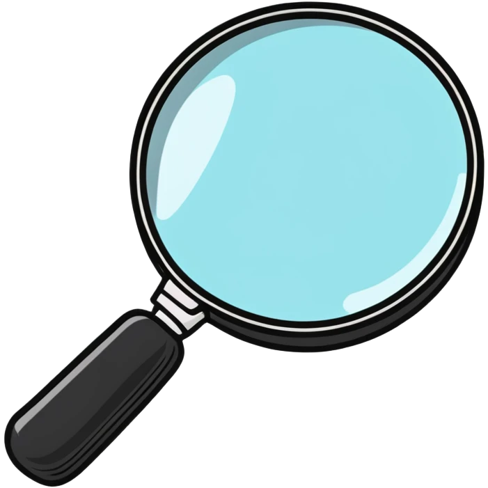 magnifying glass with handle emoji