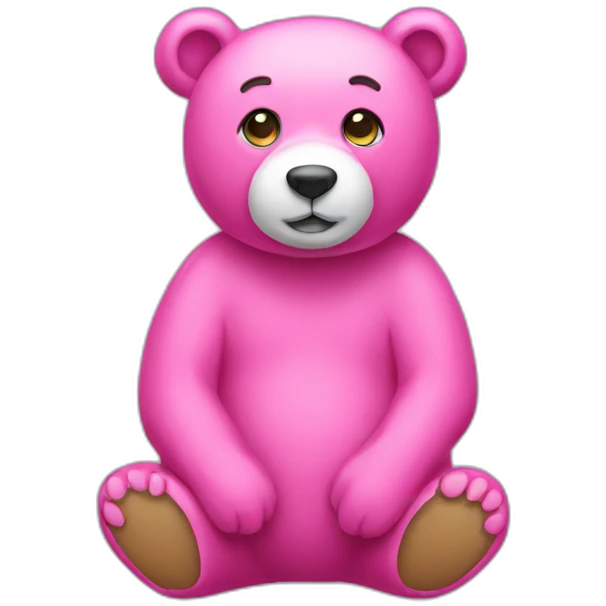 Pink bear emoji