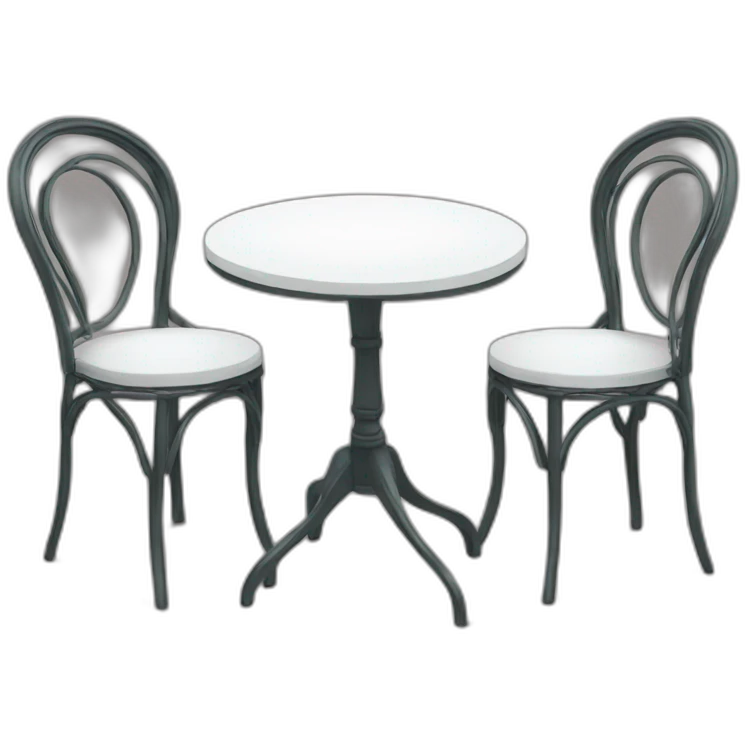 french bistro table and chair emoji