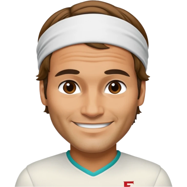 roger federer with head band emoji