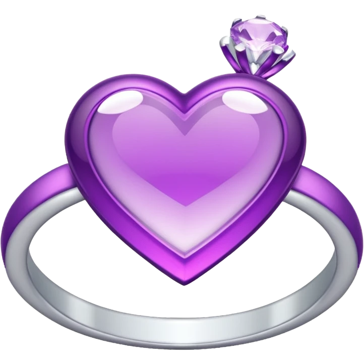 anel de casamento branco e roxo emoji