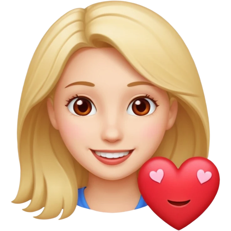 Woman boops Hearts  emoji