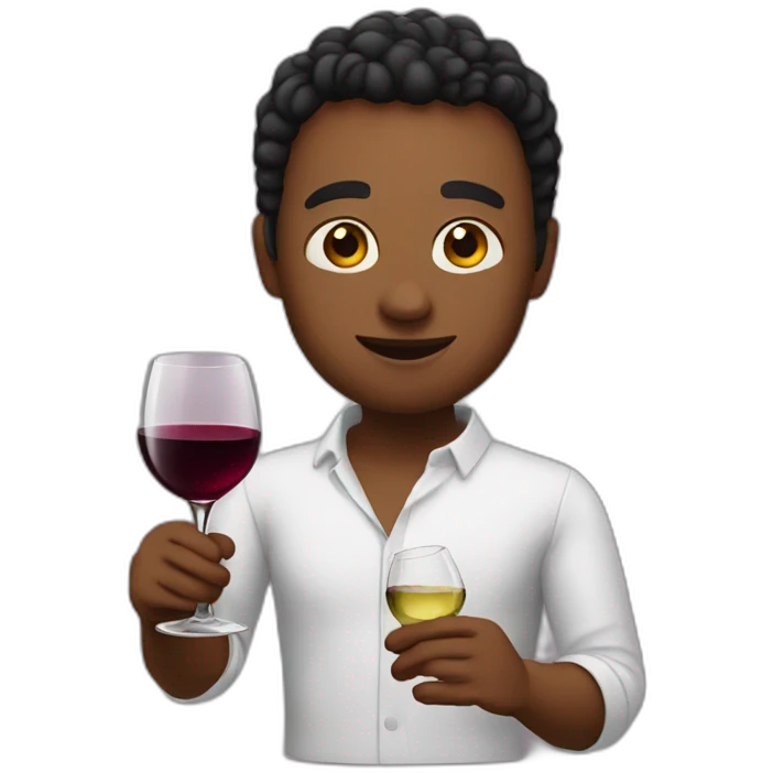 Me with wine emoji