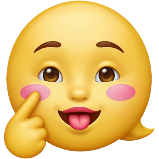 Classic yellow emoji blowing kiss with puckered lips emoji