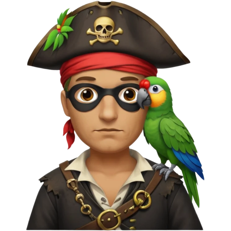 pirate and parrot emoji