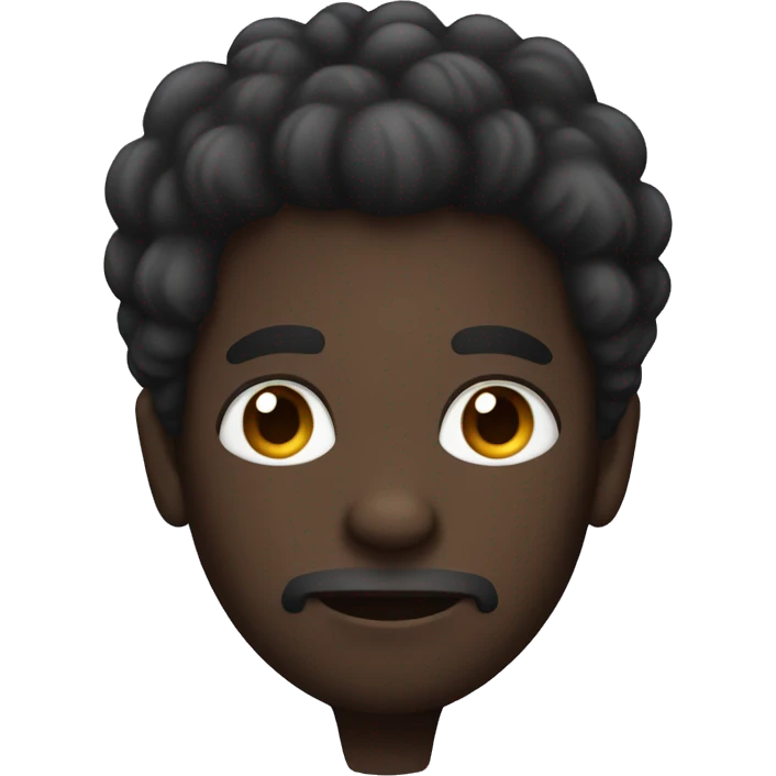 dark skin man with pillow fluff emoji
