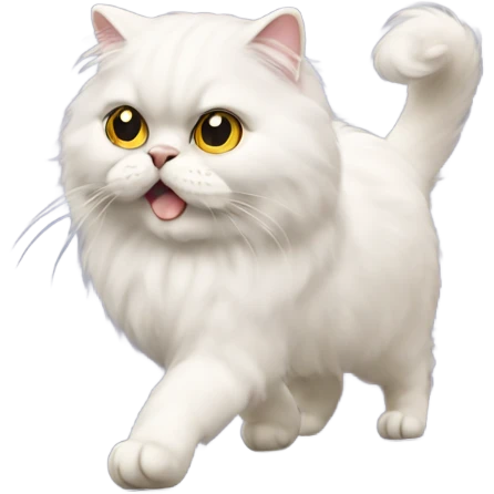 Persian cat marching  emoji