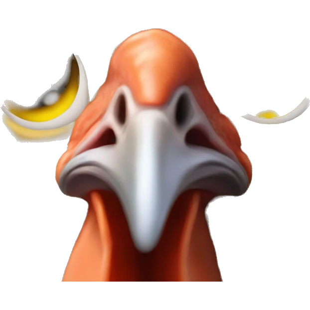 chicken with long eyelashes emoji