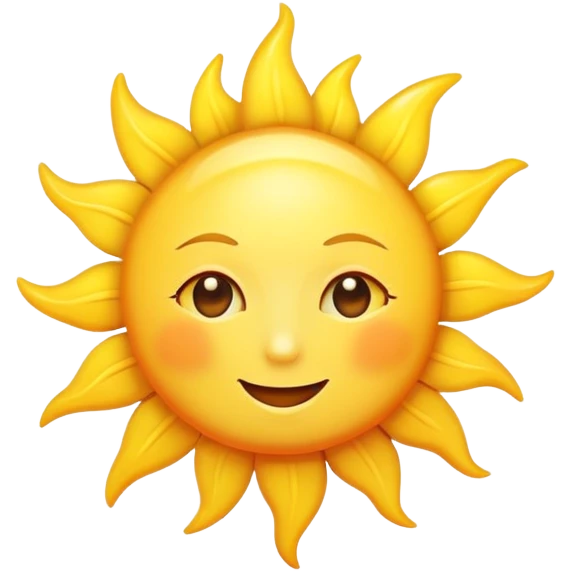 cheerful sun with warm glow emoji