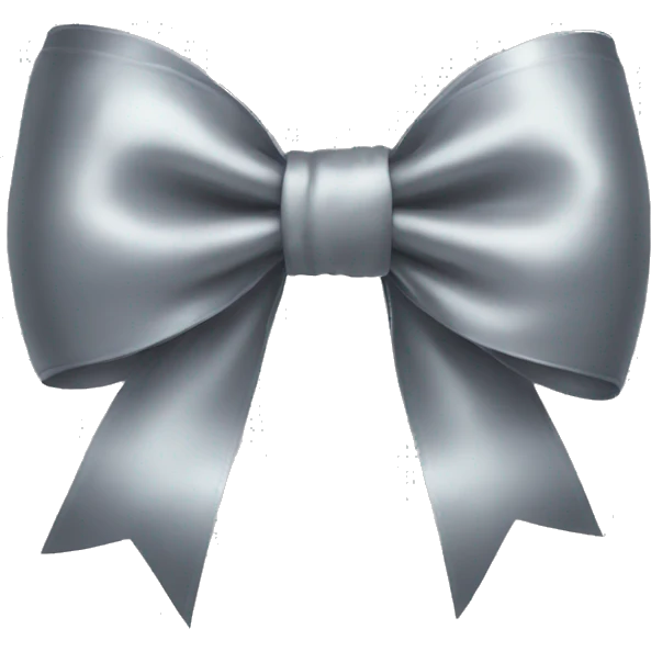 grey satin bow emoji