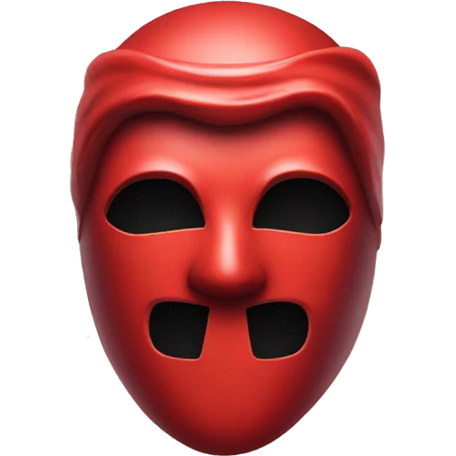 masque LED rouge emoji