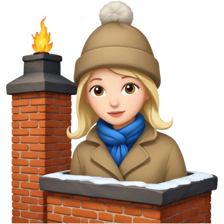 Hot Female on a chimney emoji
