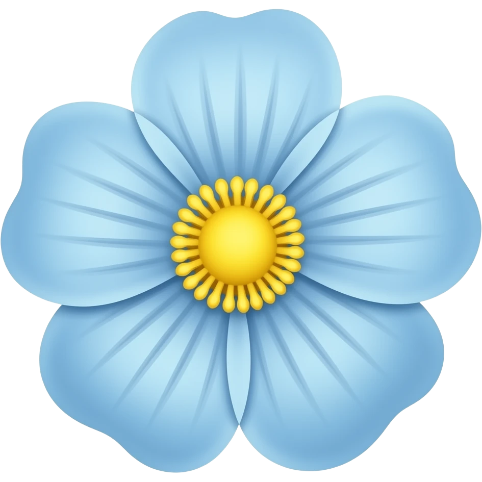 A  light blue flower emoji