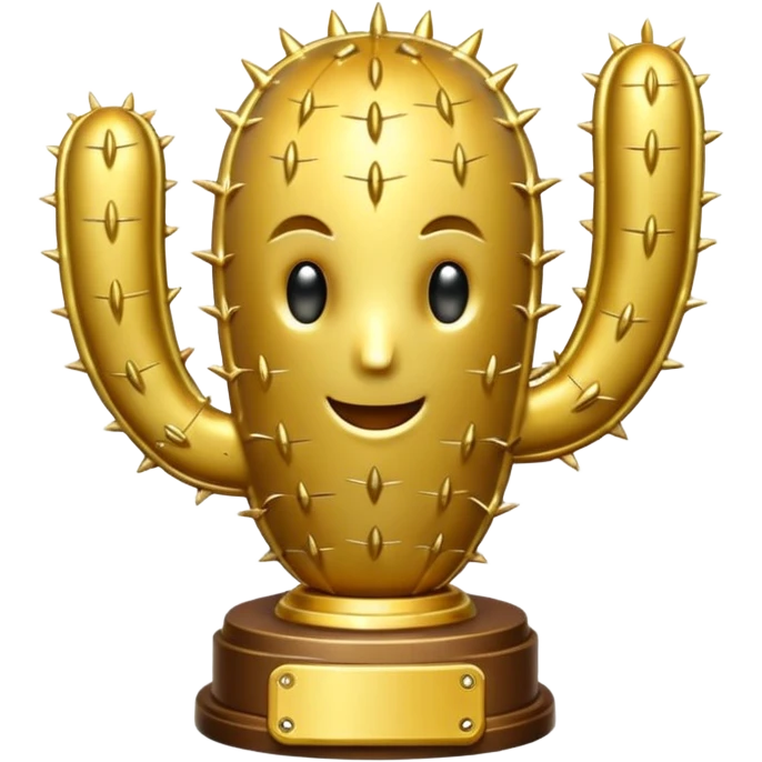 gold cactus trophy  emoji